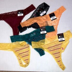 NWT plus size Lacey thongs XXXL juniors 21 satin and lace thong lot